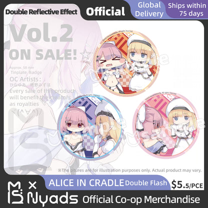 Alice in Cradle Metal/Tinplated Badge Vol.2 - Double Reflective Effect